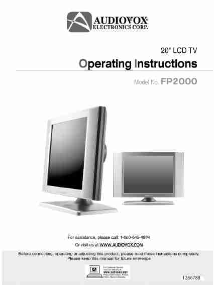 Audiovox Flat Panel Television FP2000-page_pdf